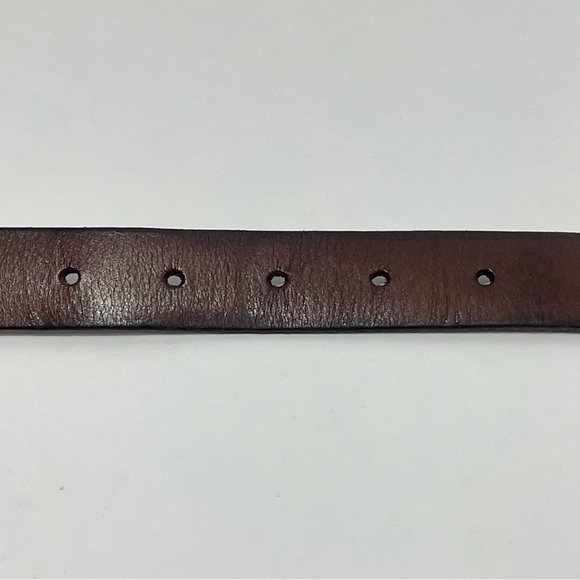GAP 1969 Genuine Leather Brown Belt Size M 1” Round Buckle Y2K - Picture 6 of 7